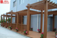 <b>不朽情缘木业——防腐木花架高低搭配</b>